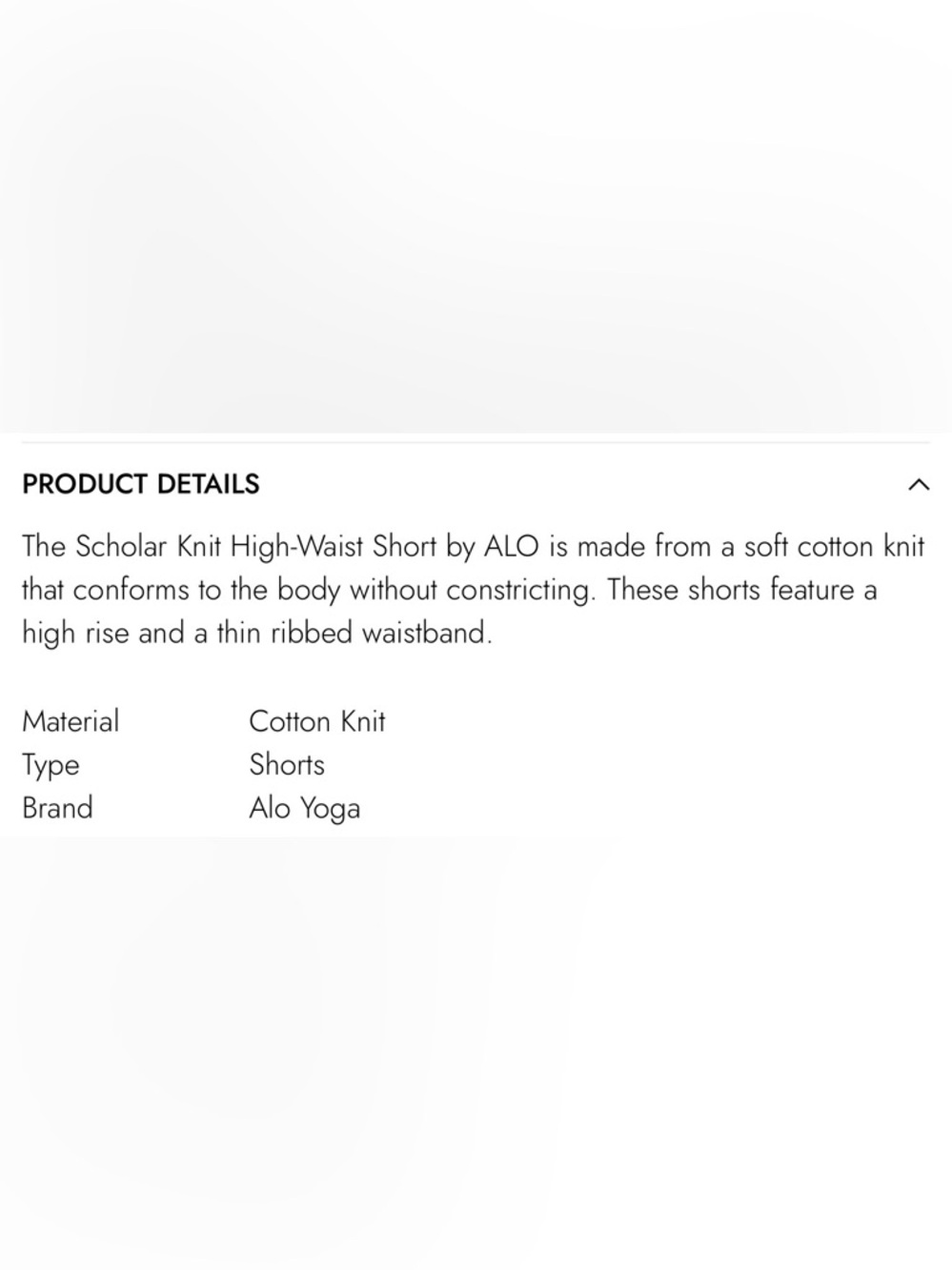 Alo Scholar Knit High-Waist Short, womens small, NWT ($98)! - Picture 4 of 7